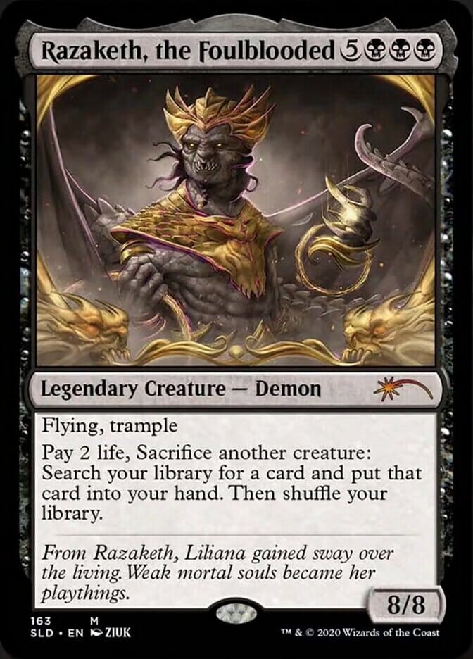 Razaketh, the Foulblooded (Foil Etched) [Secret Lair Drop Series] MTG Single Magic: The Gathering  | Multizone: Comics And Games