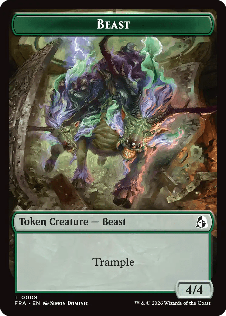 Leviathan // Beast Double-Sided Token [Reality Fracture Tokens] MTG Single Magic: The Gathering  | Multizone: Comics And Games