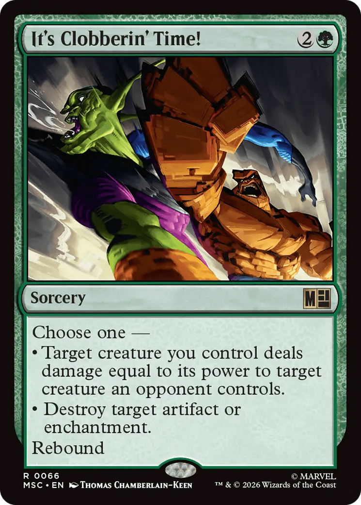 It's Clobberin' Time! (Surge Foil) [Marvel Super Heroes Commander] MTG Single Magic: The Gathering  | Multizone: Comics And Games