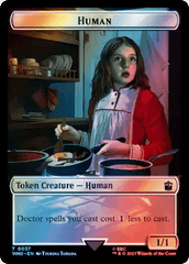 Human (0037) // Food (0059) Double-Sided Token (Surge Foil) [Doctor Who Tokens] MTG Single Magic: The Gathering  | Multizone: Comics And Games
