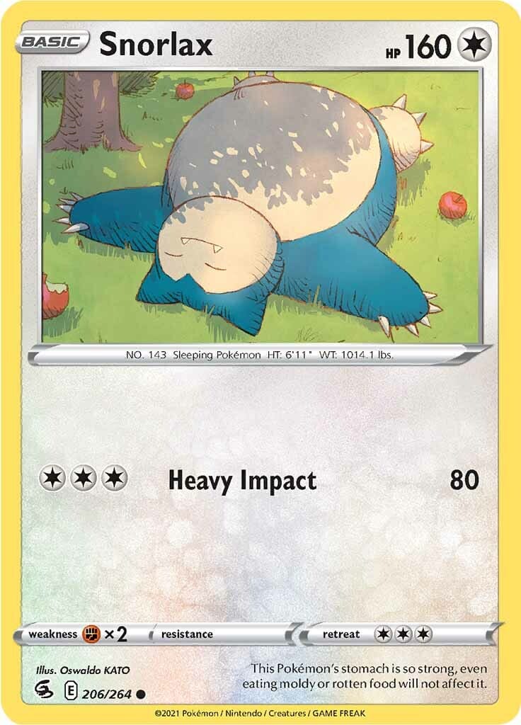 Snorlax (206/264) [Sword & Shield: Fusion Strike] Pokemon Single Pokémon  | Multizone: Comics And Games