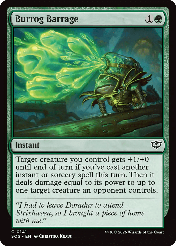 Burrog Barrage [Secrets of Strixhaven] MTG Single Magic: The Gathering  | Multizone: Comics And Games