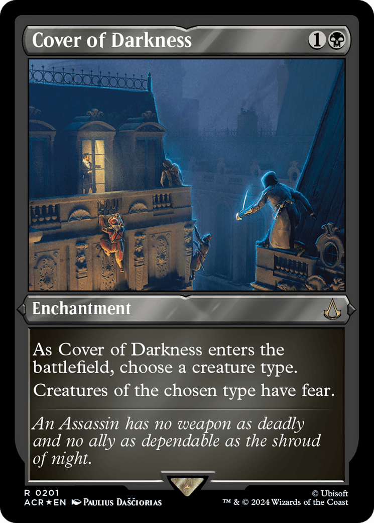 Cover of Darkness (Foil Etched) [Assassin's Creed] MTG Single Magic: The Gathering  | Multizone: Comics And Games