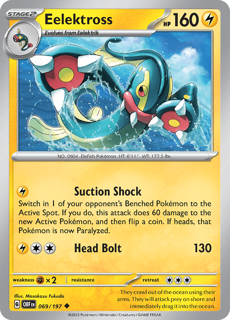 Eelektross (069/197) [Scarlet & Violet: Obsidian Flames] Pokemon Single Pokémon  | Multizone: Comics And Games