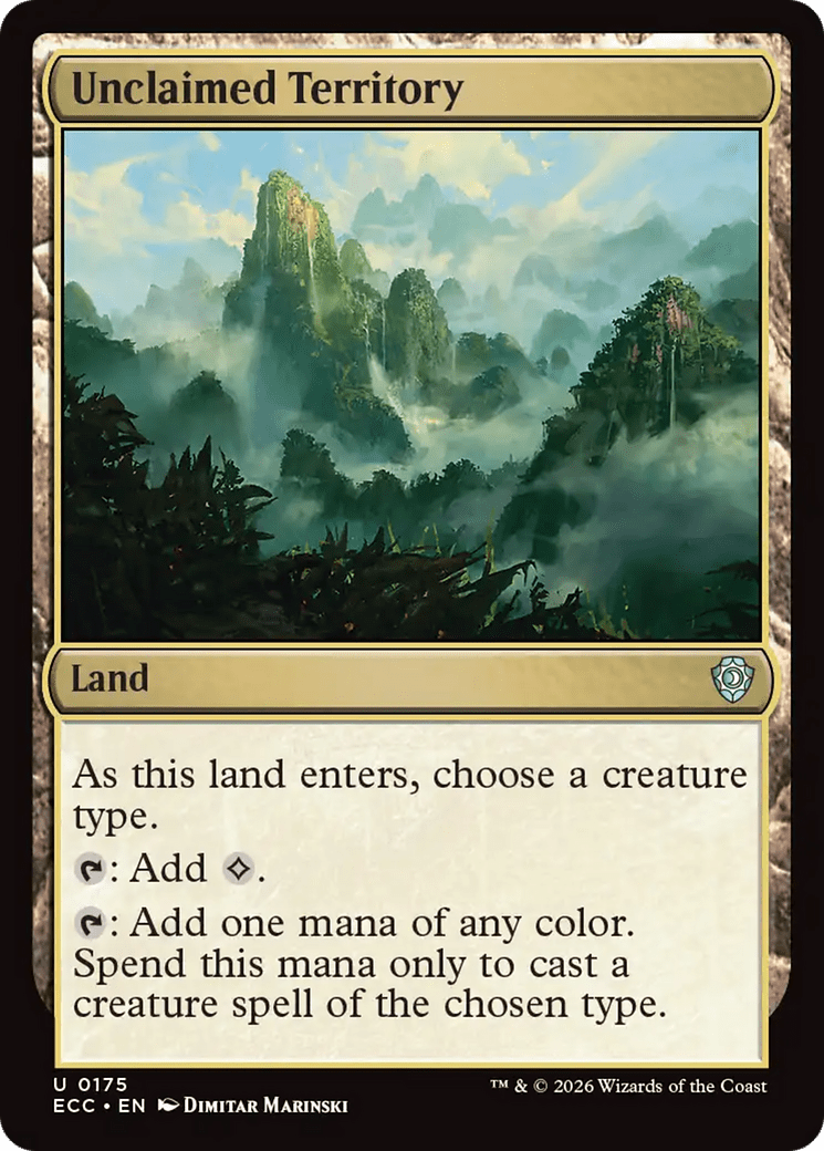 Unclaimed Territory [Lorwyn Eclipsed Commander] MTG Single Magic: The Gathering  | Multizone: Comics And Games