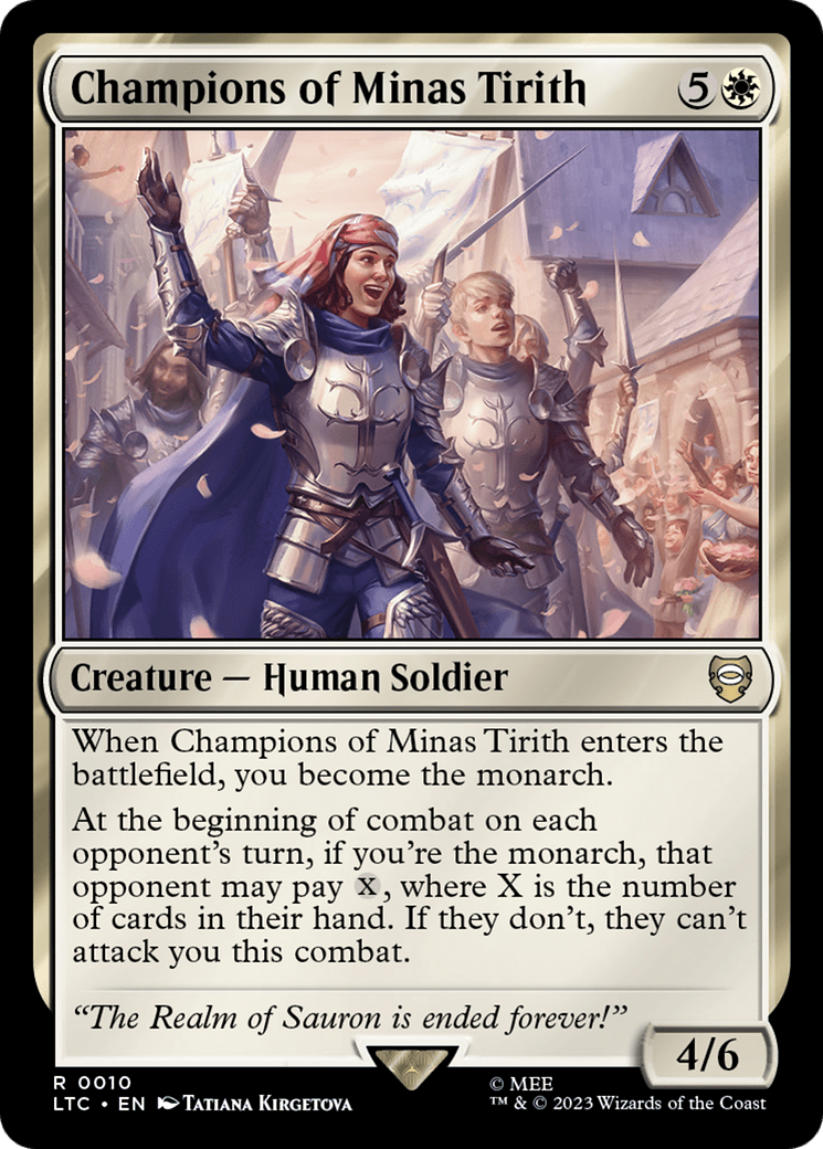 Champions of Minas Tirith [The Lord of the Rings: Tales of Middle-Earth Commander] MTG Single Magic: The Gathering  | Multizone: Comics And Games