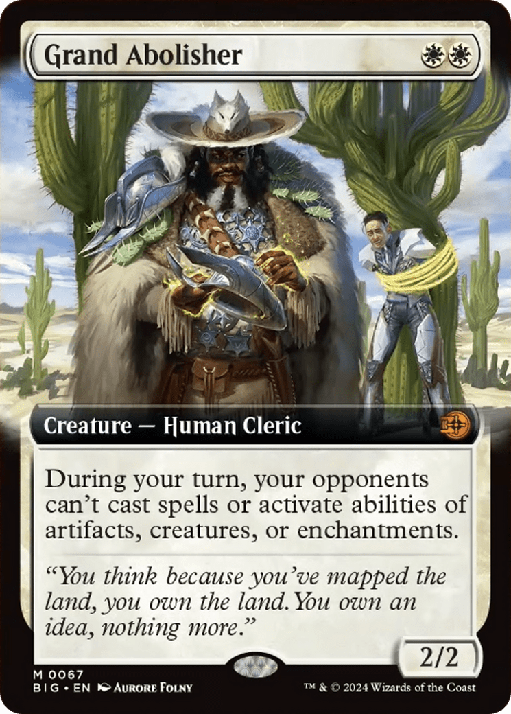 Grand Abolisher (Extended Art) [Outlaws of Thunder Junction: The Big Score] MTG Single Magic: The Gathering  | Multizone: Comics And Games