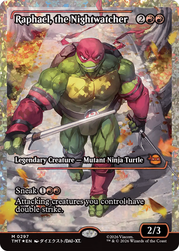 Raphael, the Nightwatcher (Showcase) (Fracture Foil) [Teenage Mutant Ninja Turtles] MTG Single Magic: The Gathering  | Multizone: Comics And Games