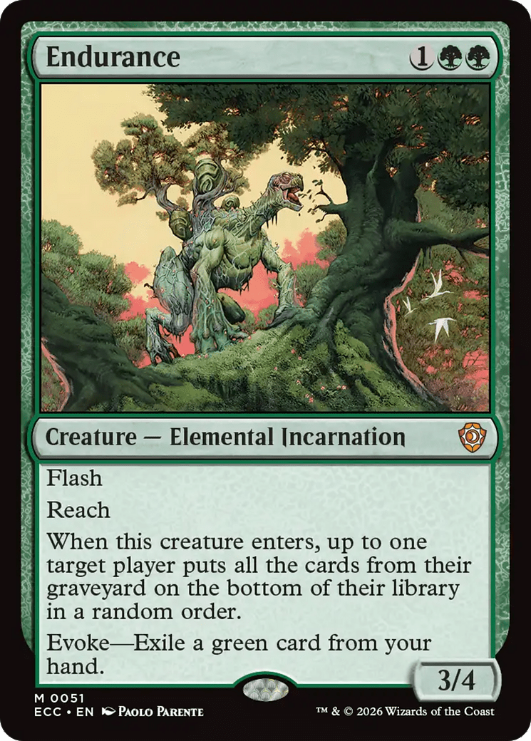 Endurance [Lorwyn Eclipsed Commander] MTG Single Magic: The Gathering  | Multizone: Comics And Games