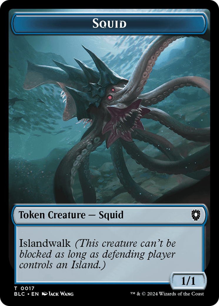 Elephant // Squid Double-Sided Token [Bloomburrow Commander Tokens] MTG Single Magic: The Gathering  | Multizone: Comics And Games