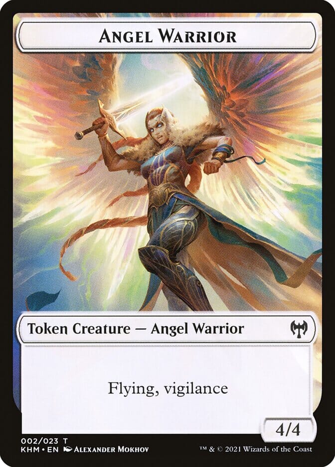Elf Warrior // Angel Warrior Double-Sided Token [Kaldheim Tokens] MTG Single Magic: The Gathering  | Multizone: Comics And Games