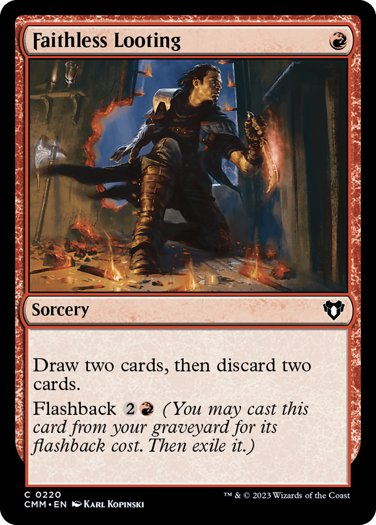 Faithless Looting [Commander Masters] MTG Single Magic: The Gathering  | Multizone: Comics And Games