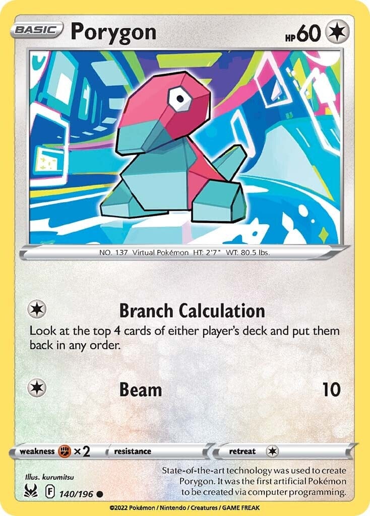 Porygon (140/196) [Sword & Shield: Lost Origin] Pokemon Single Pokémon  | Multizone: Comics And Games