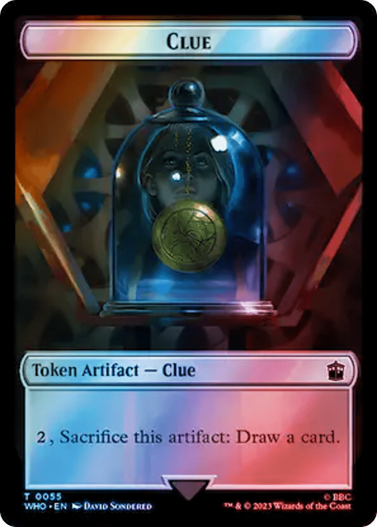 Fish // Clue (0055) Double-Sided Token (Surge Foil) [Doctor Who Tokens] MTG Single Magic: The Gathering  | Multizone: Comics And Games