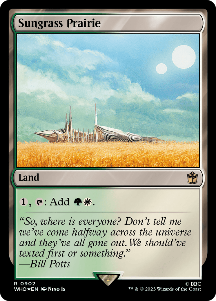 Sungrass Prairie (Surge Foil) [Doctor Who] MTG Single Magic: The Gathering  | Multizone: Comics And Games