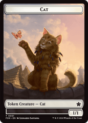 Elf Warrior // Cat (001) Doubled-Sided Token [Foundations Tokens] MTG Single Magic: The Gathering  | Multizone: Comics And Games