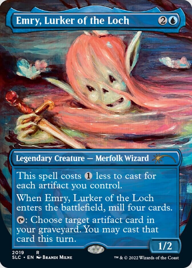 Emry, Lurker of the Loch (Borderless) [Secret Lair Countdown Kit] MTG Single Magic: The Gathering  | Multizone: Comics And Games