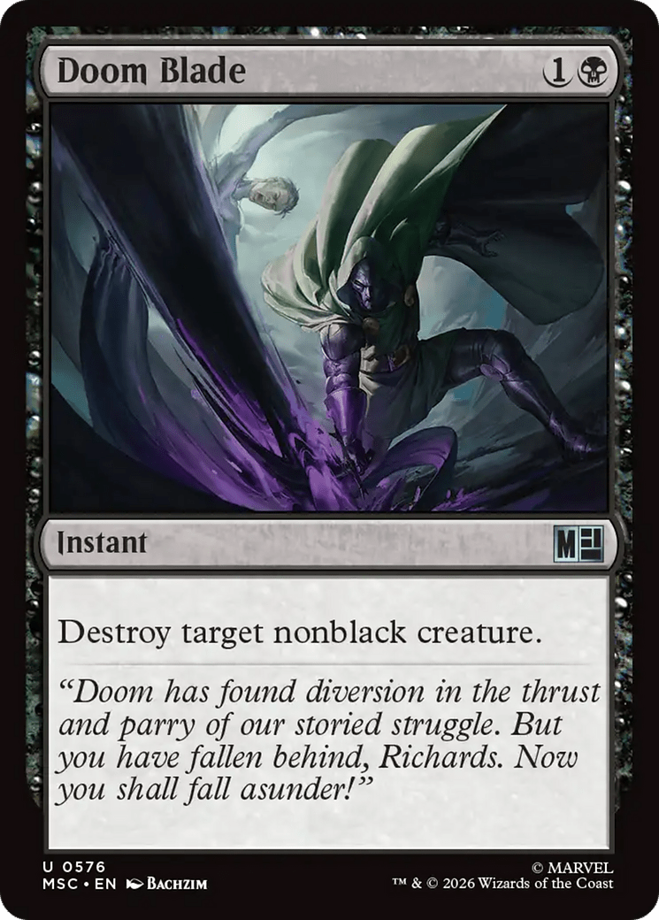 Doom Blade [Marvel Super Heroes Commander] MTG Single Magic: The Gathering  | Multizone: Comics And Games