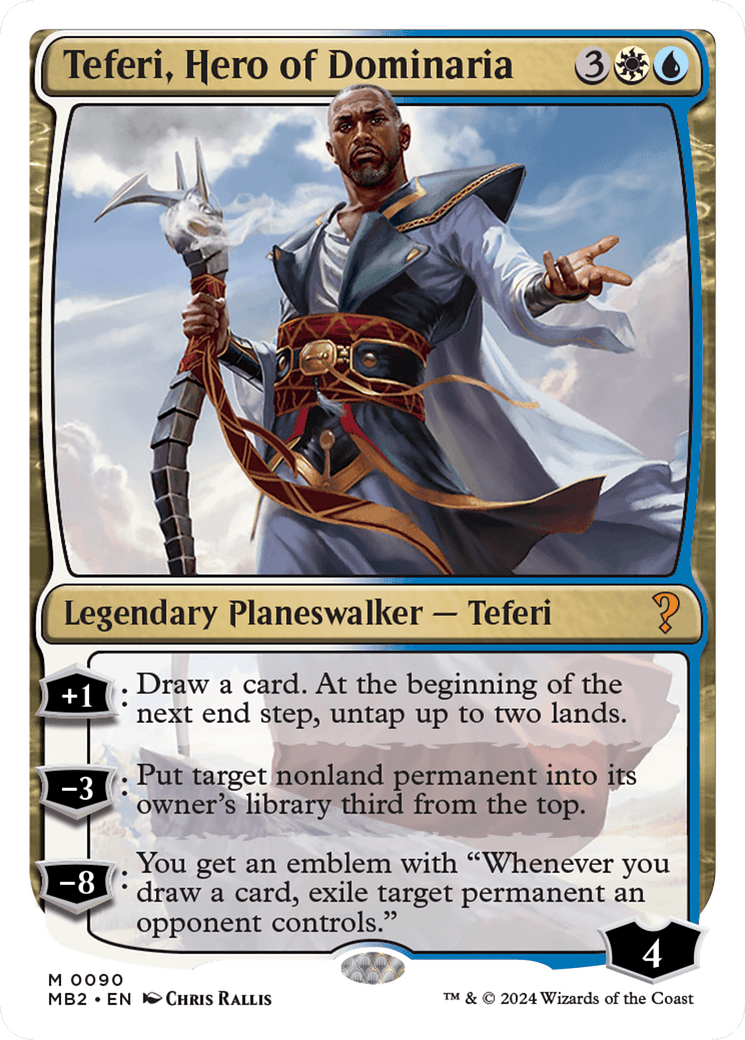 Teferi, Hero of Dominaria (White Border) [Mystery Booster 2] MTG Single Magic: The Gathering  | Multizone: Comics And Games