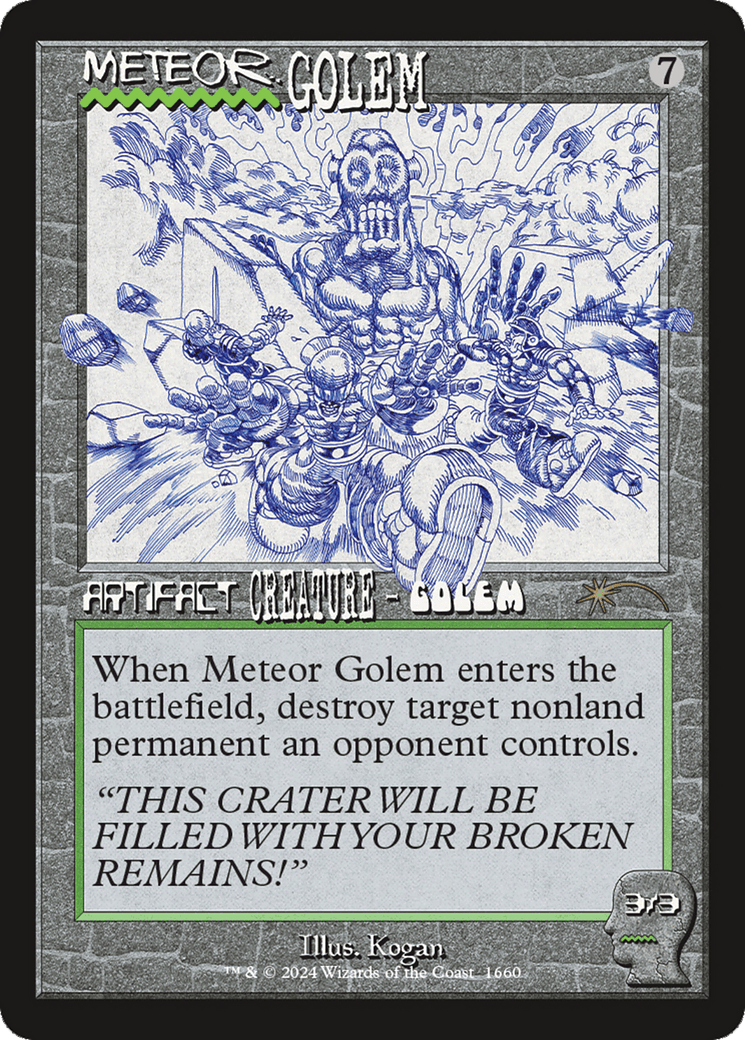 Meteor Golem (1660) (Rainbow Foil) [Secret Lair Drop Series] MTG Single Magic: The Gathering  | Multizone: Comics And Games