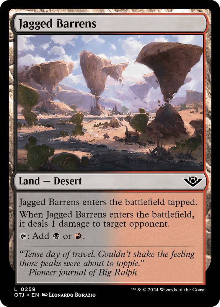 Jagged Barrens [Outlaws of Thunder Junction] MTG Single Magic: The Gathering  | Multizone: Comics And Games