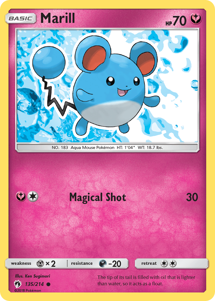 Marill (135/214) [Sun & Moon: Lost Thunder] Pokemon Single Pokémon  | Multizone: Comics And Games