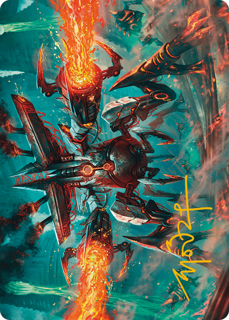 Exterminator Magmarch Art Card (Gold-Stamped Signature) [Modern Horizons 3 Art Series] MTG Single Magic: The Gathering  | Multizone: Comics And Games