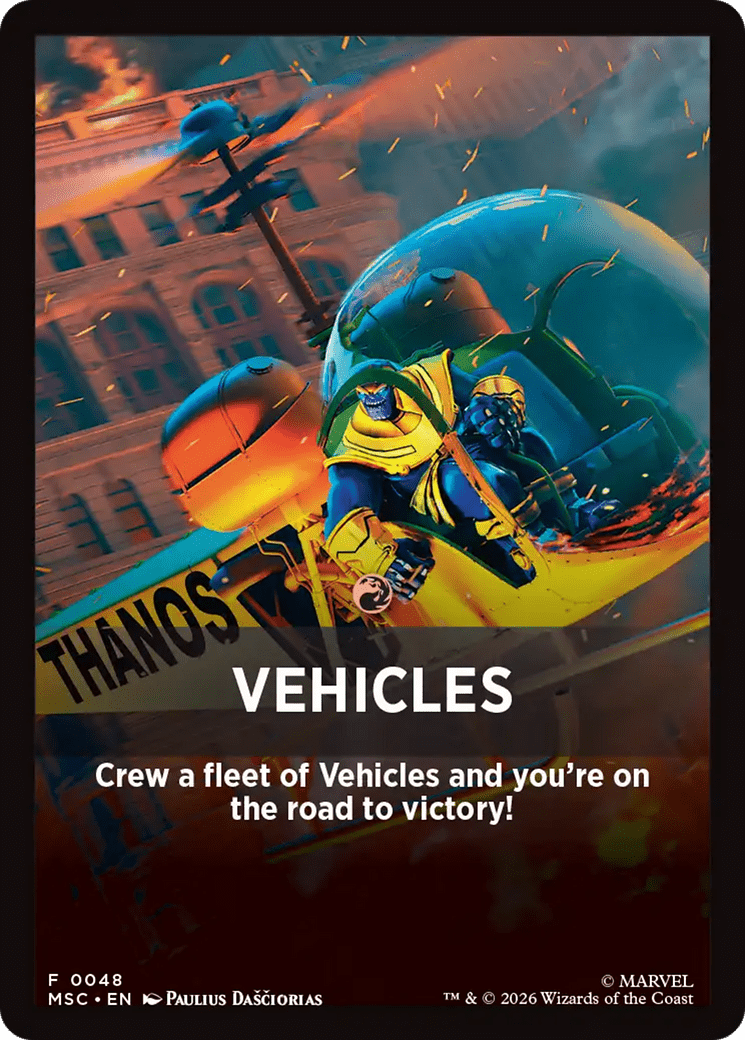 Vehicles Theme Card [Marvel Super Heroes Commander] MTG Single Magic: The Gathering  | Multizone: Comics And Games