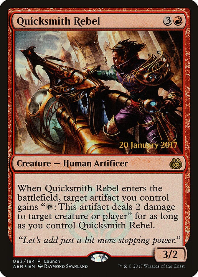 Quicksmith Rebel (Launch) [Aether Revolt Promos] MTG Single Magic: The Gathering  | Multizone: Comics And Games