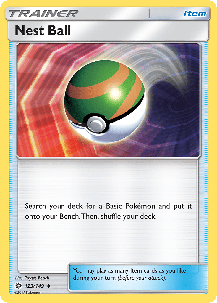 Nest Ball (123/149) [Sun & Moon: Base Set] Pokemon Single Pokémon  | Multizone: Comics And Games