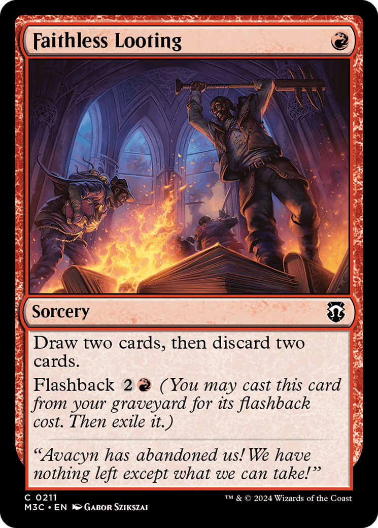 Faithless Looting [Modern Horizons 3 Commander] MTG Single Magic: The Gathering  | Multizone: Comics And Games