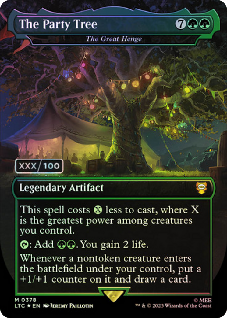The Party Tree - The Great Henge (Borderless) (Serialized) [The Lord of the Rings: Tales of Middle-Earth Commander] | Multizone: Comics And Games