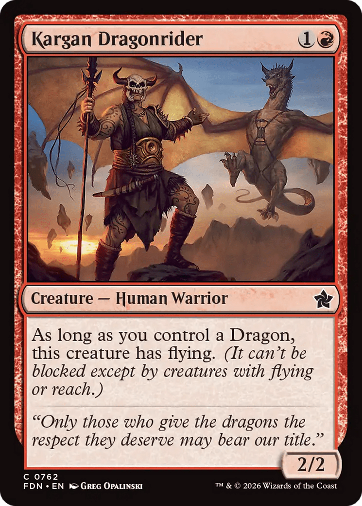 Kargan Dragonrider (0762) [Foundations] MTG Single Magic: The Gathering  | Multizone: Comics And Games