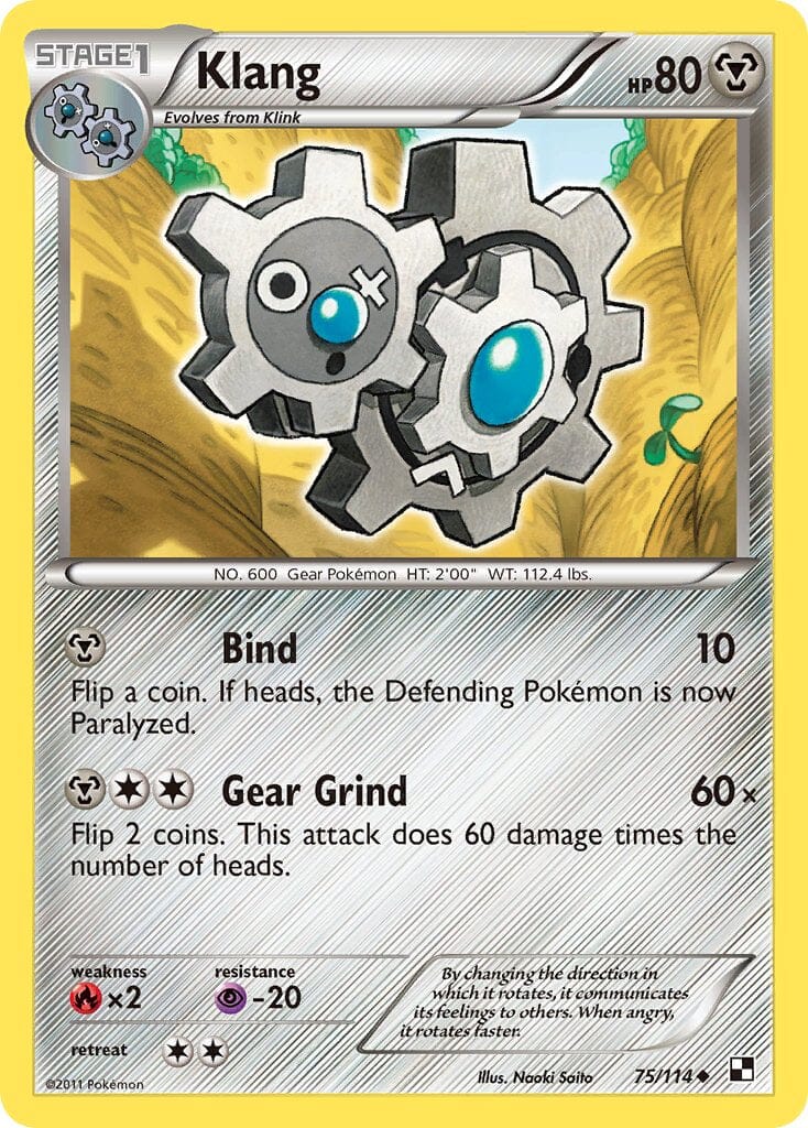 Klang (75/114) (Cracked Ice Holo) (Blister Exclusive) [Black & White: Base Set] Pokemon Single Pokémon  | Multizone: Comics And Games