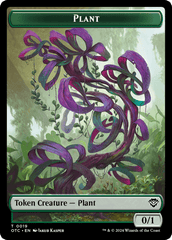 Plant // Sand Warrior Double-Sided Token [Outlaws of Thunder Junction Commander Tokens] MTG Single Magic: The Gathering  | Multizone: Comics And Games