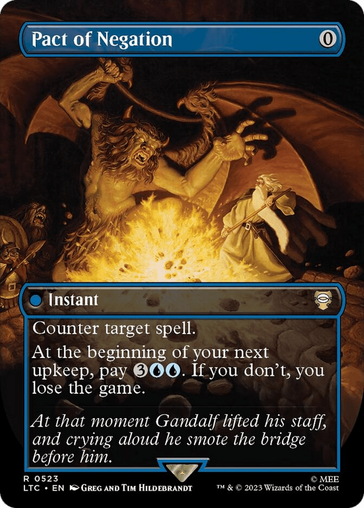 Pact of Negation (Borderless) [The Lord of the Rings: Tales of Middle-Earth Commander] MTG Single Magic: The Gathering  | Multizone: Comics And Games