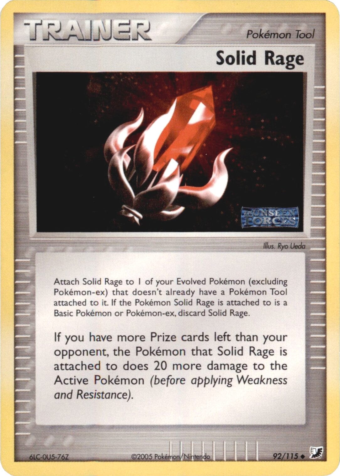 Solid Rage (92/115) (Stamped) [EX: Unseen Forces] Pokemon Single Pokémon  | Multizone: Comics And Games