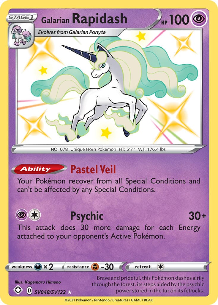 Galarian Rapidash (SV048/SV122) [Sword & Shield: Shining Fates] Pokemon Single Pokémon  | Multizone: Comics And Games