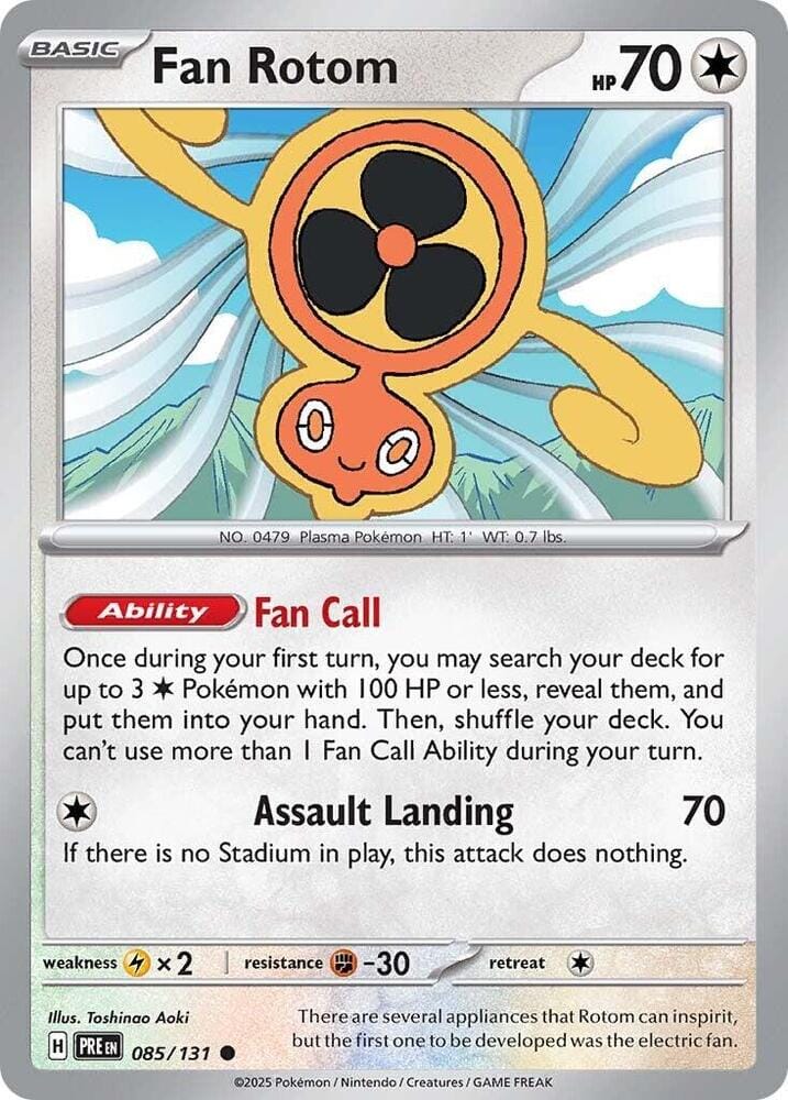 Fan Rotom (085/131) [Scarlet & Violet: Prismatic Evolutions] Pokemon Single Pokémon  | Multizone: Comics And Games