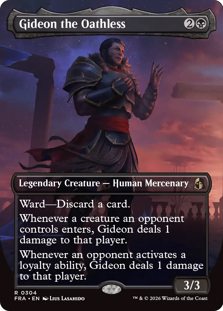 Gideon the Oathless (Borderless) [Reality Fracture] MTG Single Magic: The Gathering  | Multizone: Comics And Games