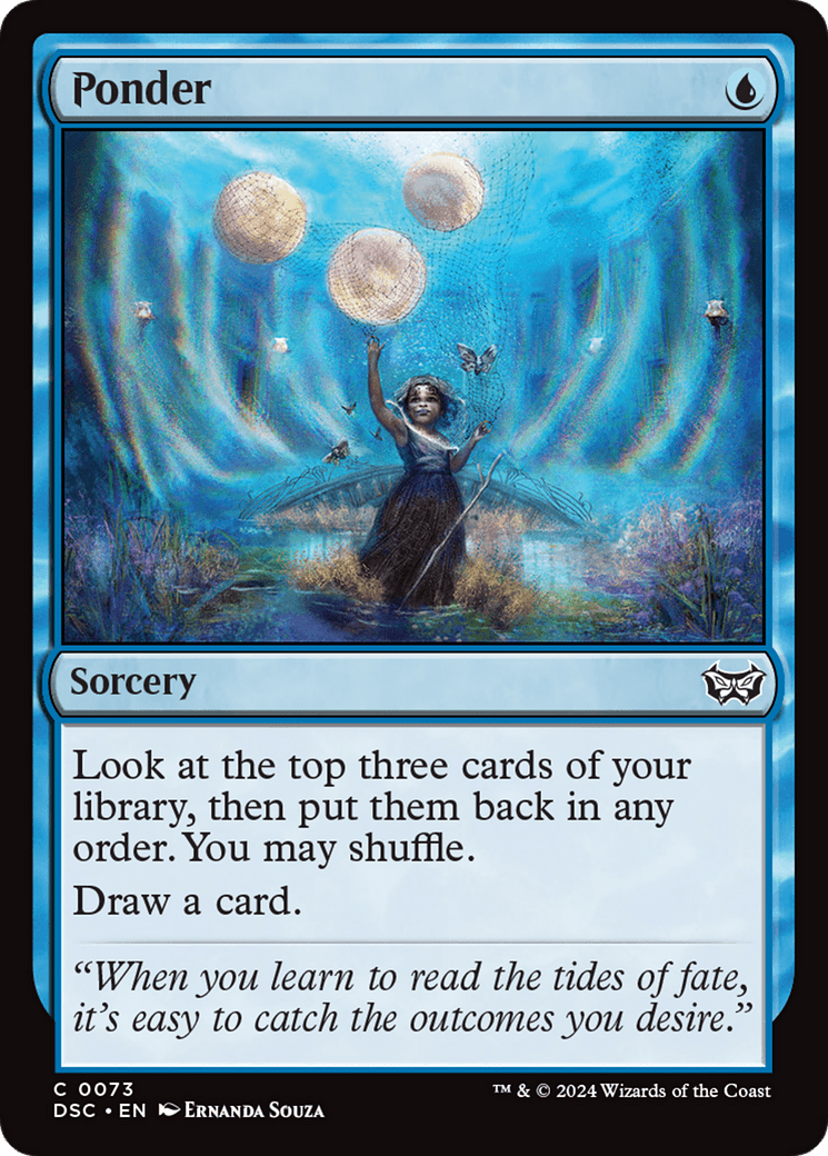 Ponder [Duskmourn: House of Horror Commander] MTG Single Magic: The Gathering  | Multizone: Comics And Games