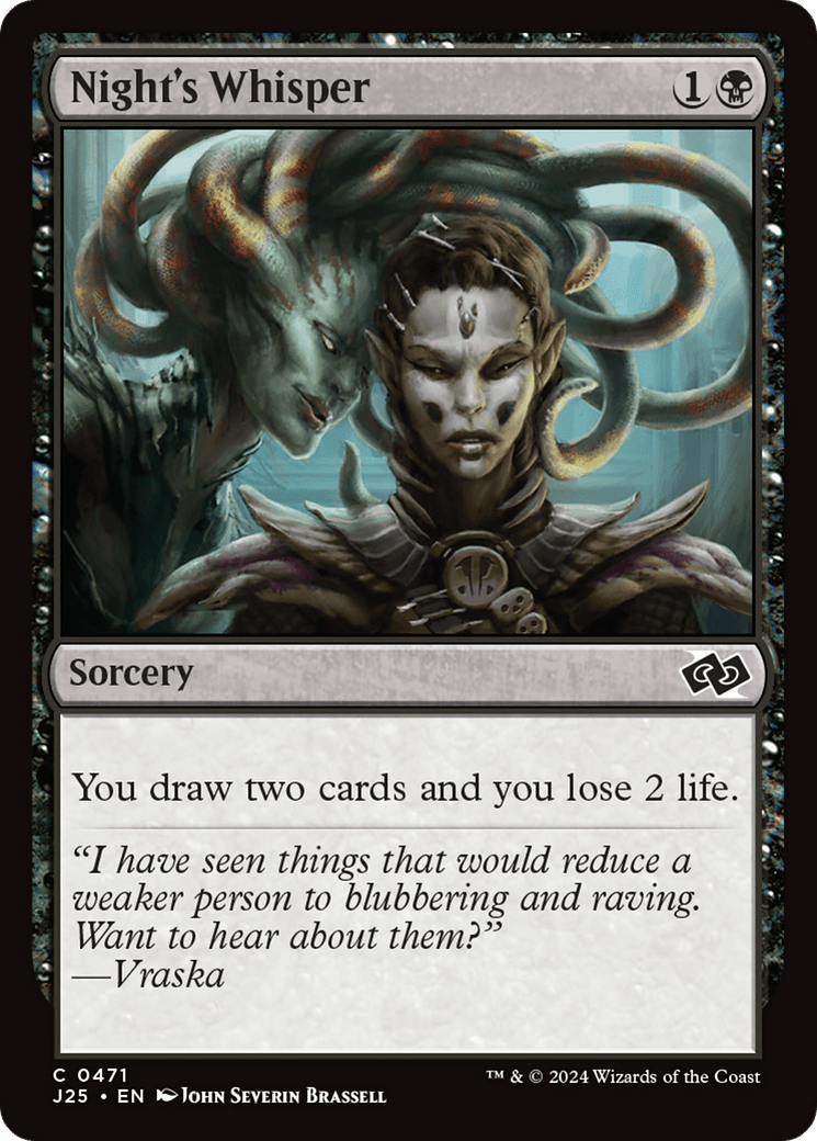 Night's Whisper [Foundations Jumpstart] MTG Single Magic: The Gathering  | Multizone: Comics And Games
