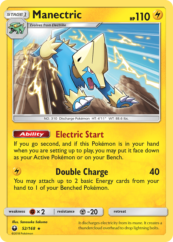 Manectric (52/168) [Sun & Moon: Celestial Storm] Pokemon Single Pokémon  | Multizone: Comics And Games