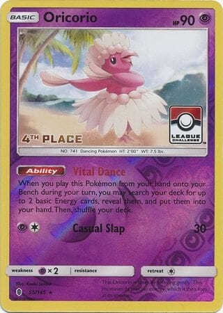 Oricorio (55/145) (League Promo 4th Place) [Sun & Moon: Guardians Rising] Pokemon Single Pokémon  | Multizone: Comics And Games