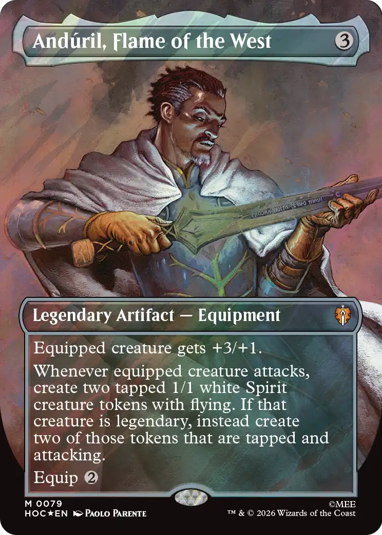 Anduril, Flame of the West (Borderless) (Surge Foil) [The Hobbit: Eternal-Legal] | Multizone: Comics And Games