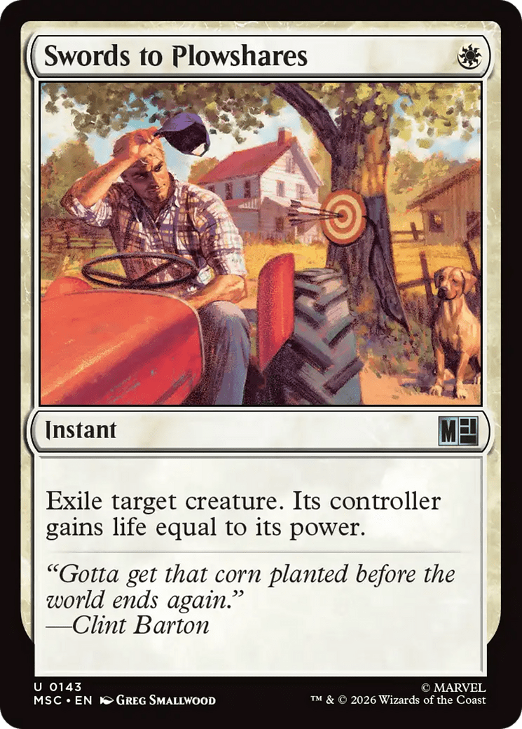 Swords to Plowshares [Marvel Super Heroes Commander] MTG Single Magic: The Gathering  | Multizone: Comics And Games