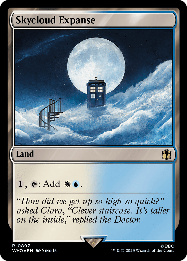 Skycloud Expanse (Surge Foil) [Doctor Who] MTG Single Magic: The Gathering  | Multizone: Comics And Games
