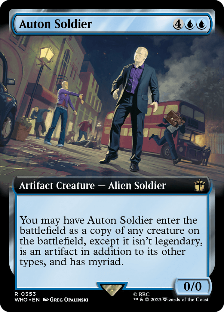 Auton Soldier (Extended Art) [Doctor Who] MTG Single Magic: The Gathering  | Multizone: Comics And Games