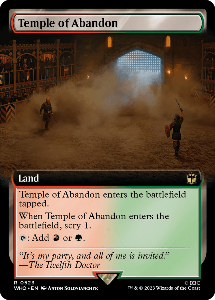 Temple of Abandon (Extended Art) [Doctor Who] MTG Single Magic: The Gathering  | Multizone: Comics And Games