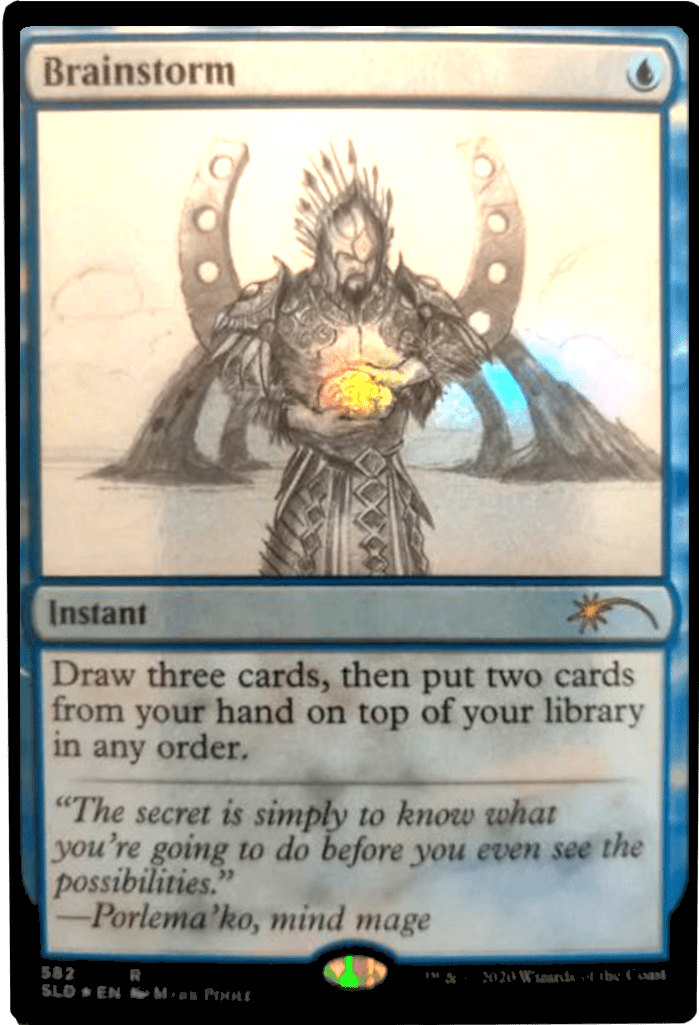 Brainstorm (Sketch) [Secret Lair Drop Promos] MTG Single Magic: The Gathering  | Multizone: Comics And Games